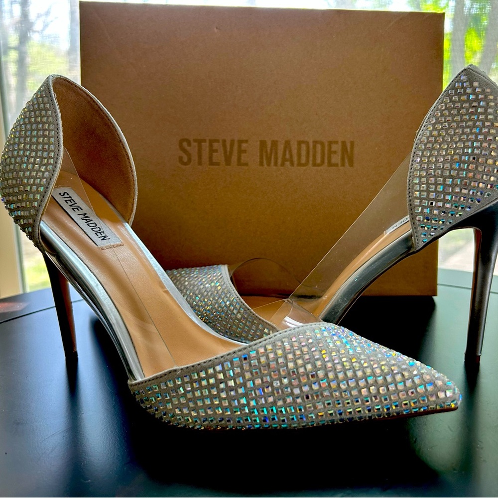 Beautiful Steve Madden Elata Rhinestone heels 11